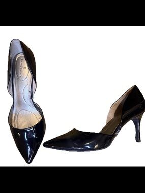 Bandolino Grenow D'Orsay Pointed Toe Pumps Black Womens 7.5